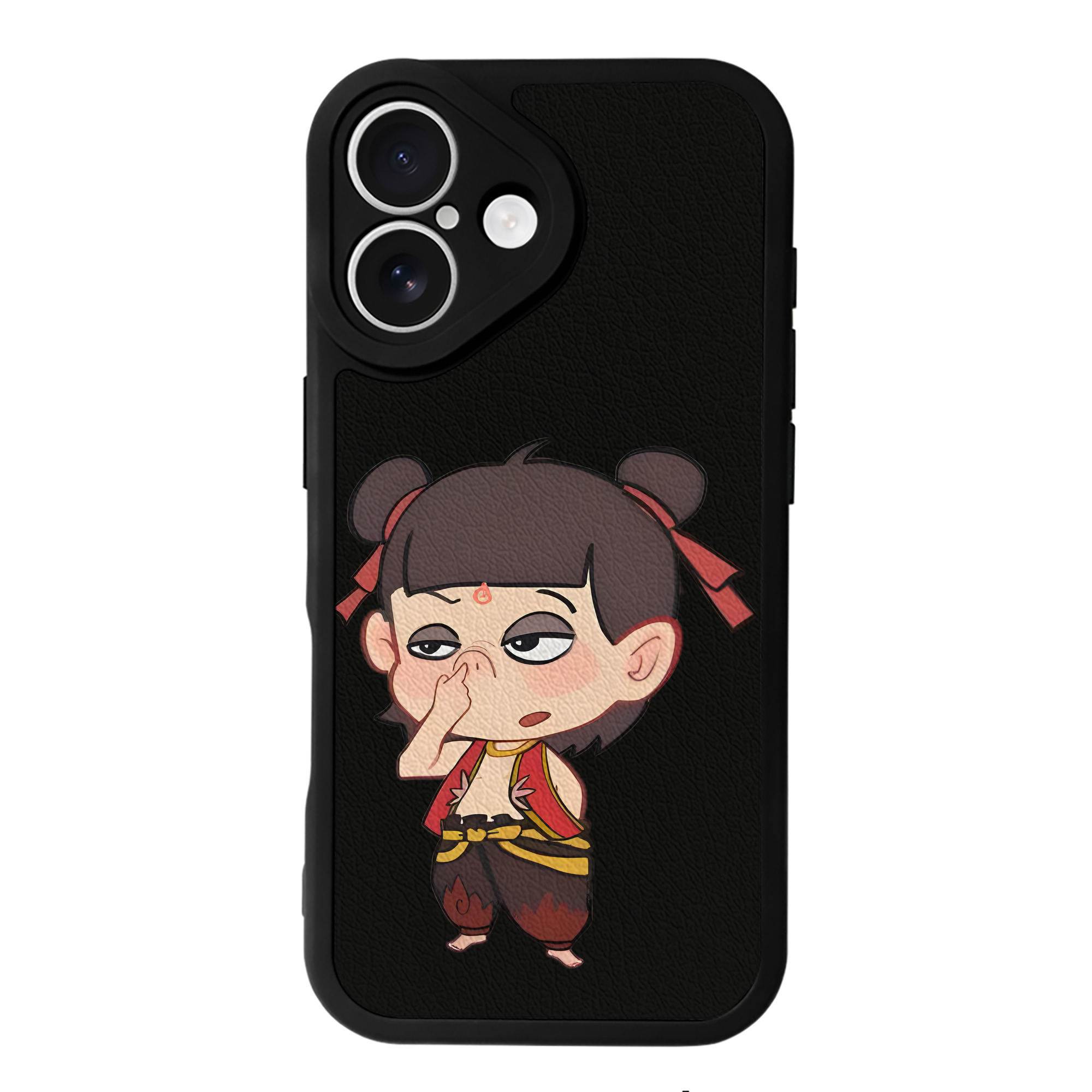 （画像用） Ne Zha 2 ナタ 魔童の大暴れ 【iPhone 16シリーズ対応】シリコンスマホケース（レザー調） 材質：シリコン